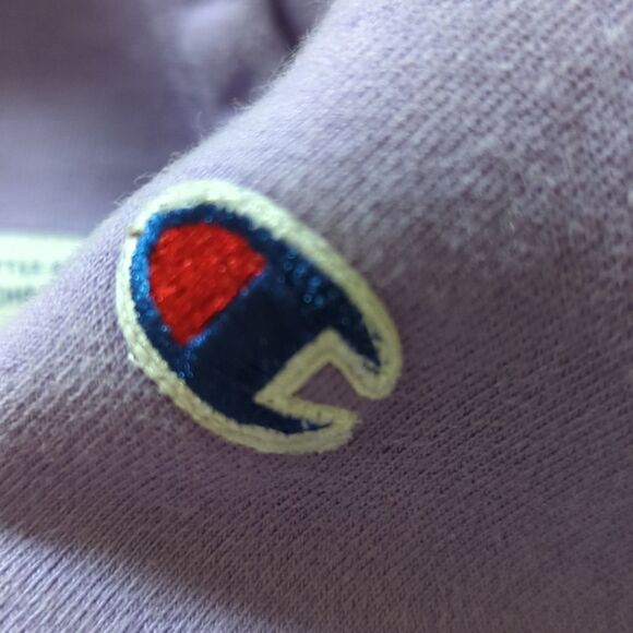 Supreme x Champion Hoodie FW18 Box Logo Rare Lavender Purple Collaboration Sz M - Picture 13 of 16